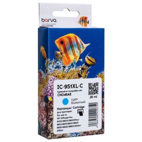 Картридж Barva HP 951XL (CN046AE/CN050AE) 1500 c, Cyan (IC-951XL-C)