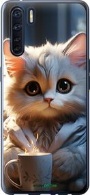 Чохол на Oppo A91 Білий кіт "5646u-1884-2448"