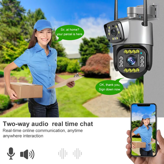 Вулична IP камера WiFi 2 в 1 Verto Q332 V380 PRO 4 MP | Зображення 5