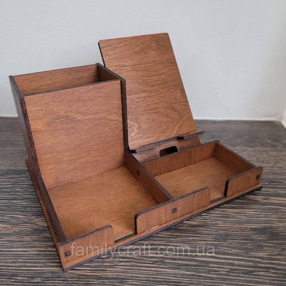 Органайзер офисный настольный для канцелярии с подставкой для телефона | Зображення 7