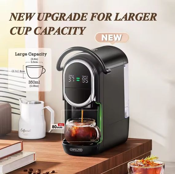 CAFELFFE 4-в-1 Автоматическая Капсульная Кофемашина 19 BAR, (Dolce Gusto, Nespresso, ESE Pods и  Молотым Кофе) | Зображення 5