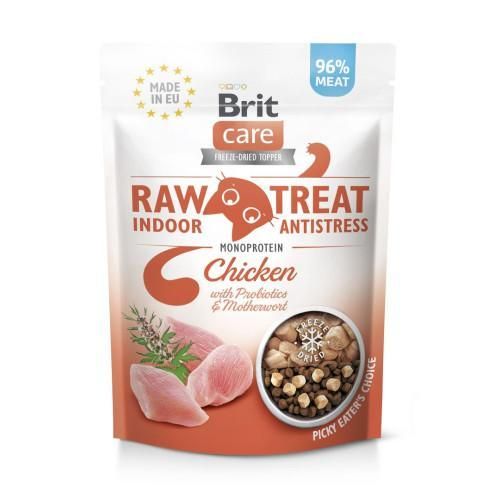Ласощі для кішок Brit Raw Treat Indoor & Antistress Freeze-dried з куркою, 40 г