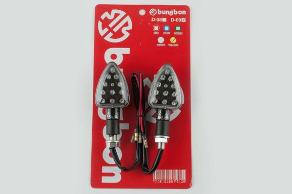 Повороты светодиодные, лодочка (пара)   (15 LED, карбон, белое стекло)   ST