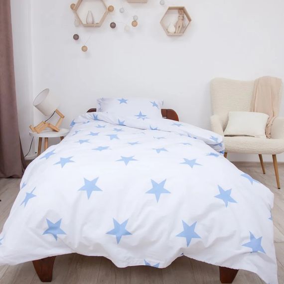 Постільна білизна підліткова ТЕП Soft dreams Зірки 2-04191-29907 150х215 см блакитний | Зображення 2