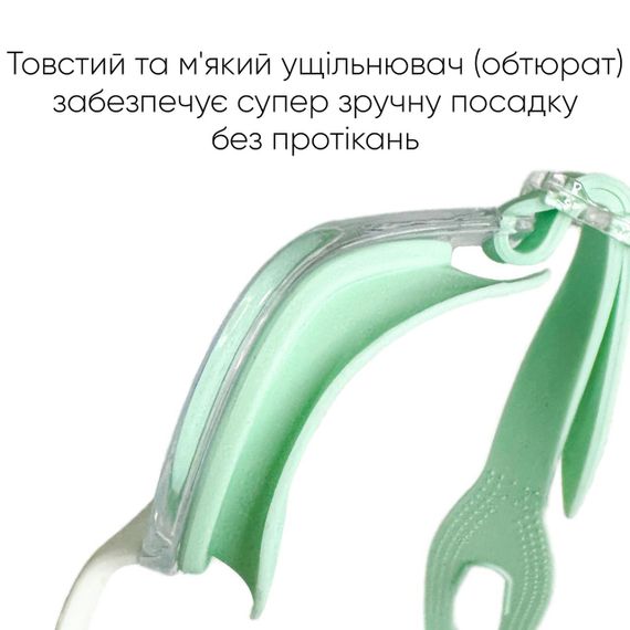 Підліткові (дорослі) Окуляри для плавання Renvo Mira JR Anti-fog М'ятний OSFM (2SG230-14) | Зображення 1