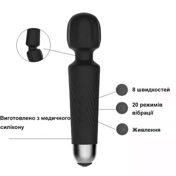 Вибратор для клиторальной стимуляции и массажа ( черный, USB) | Зображення 4