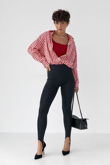 Класична сорочка в дрібну клітинку - червоний цвет, ONE SIZE (є розміри) | Зображення 2