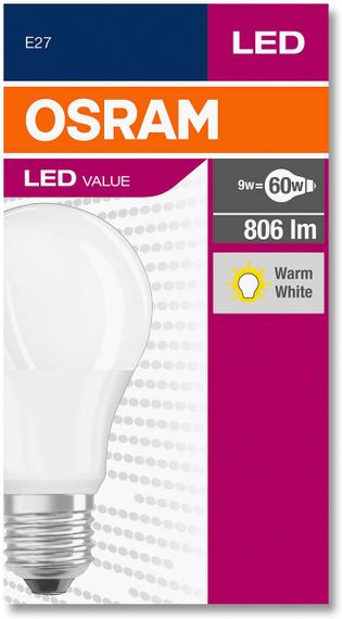 Лампа светодиодная OSRAM LED A60 8,5W 806Lm 2700К E27 (4052899326842) | Зображення 2