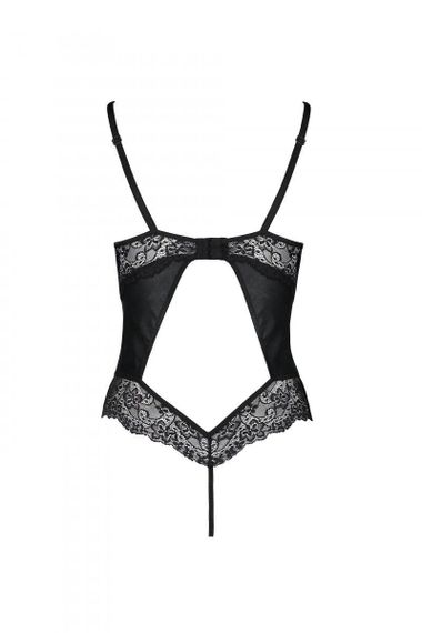 Боді з еко-шкіри та мережива Passion LOONA BODY S/M, black sexstyle | Зображення 5