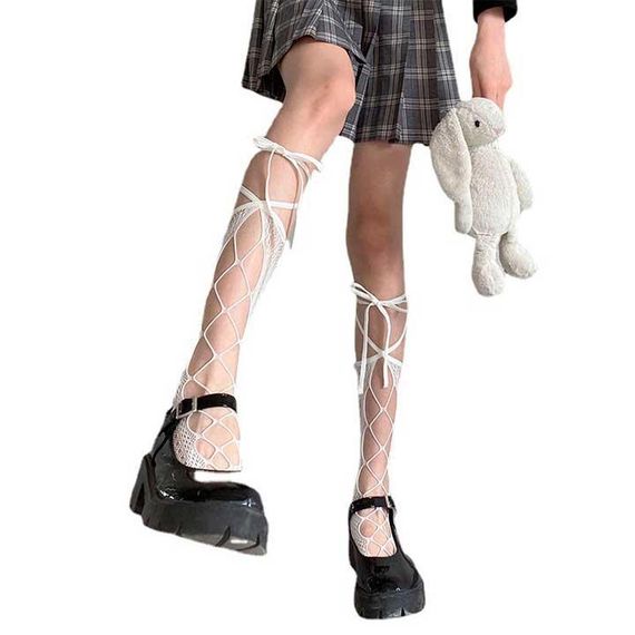 Гольфи із зав'язками "Лоліта" білий XS/S/М (1,2,3) — Еротична білизна | Зображення 2