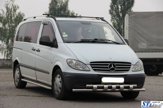 Губа нижняя Shark ST015 (нерж) 2004-2010 для Mercedes Vito W639 | Зображення 2