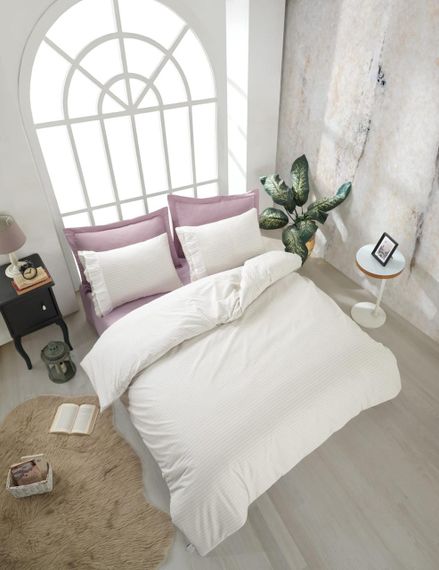 Постельное белье Turkiz Ranforse Prima 200 х 220 см Mauro Violet