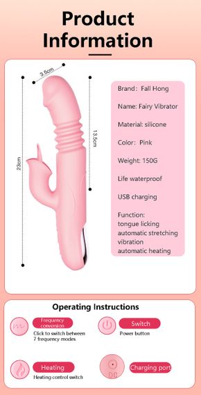 Вібромасажер «Serena» вагінально-кліторальний зі зворотно-поступальними рухами, подвійна стимуляція + sexstyle | Зображення 8