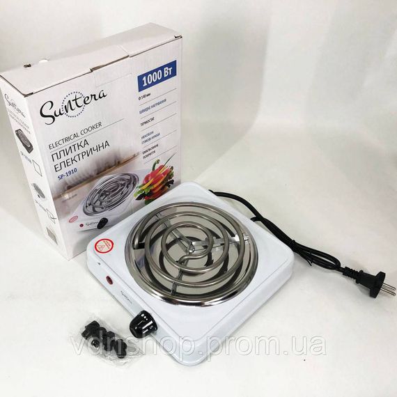 Переносна електрична кухонна плита, Побутова плита для приготування Міні електрична RJ-44 | Зображення 5