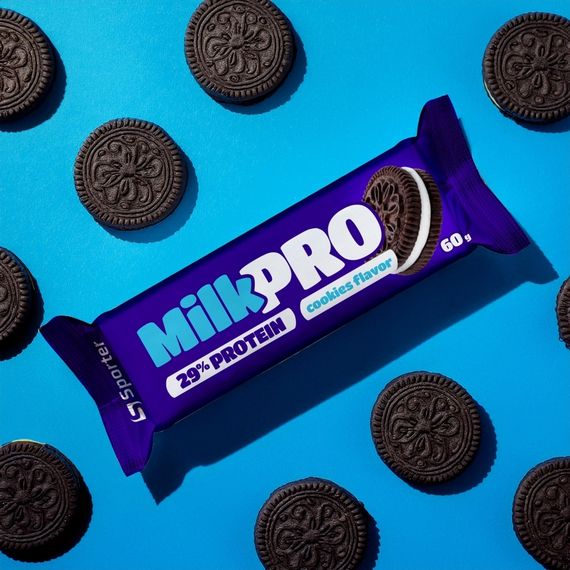 Батончик протеїновий Sporter Protein Bar Milk Pro Cookies Flavor 60 г | Зображення 1