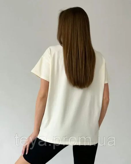 Футболка для жінок колір бежевий розмір L FI_007539 | Зображення 2