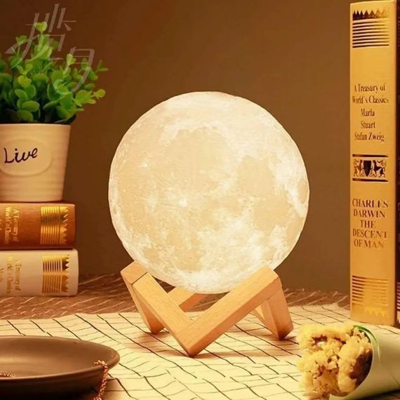 Лампа usb для повербанка Moon Lamp 13 см, Гарний нічник для дитини, Нічник дитячий цікавий RF-82 | Зображення 3