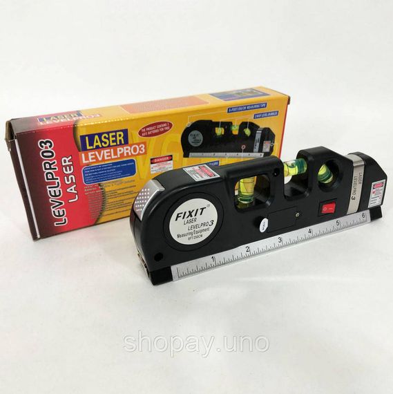 Лазерный нивелир Laser Level Pro 3, Лазерный отвес, Нивелир строительный для стяжки QT-56 | Зображення 1