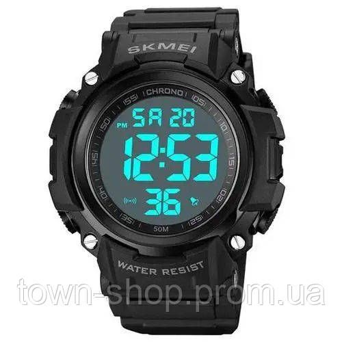Часы наручные мужские SKMEI 1886BKBK BLACK-BLACK, модные мужские часы, часы наручные мужские. Цвет: черный | Зображення 1