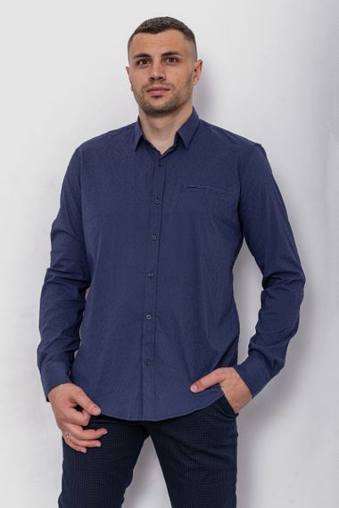 Сорочка чоловіча класична, колір синій, 244R4686 | Зображення 1