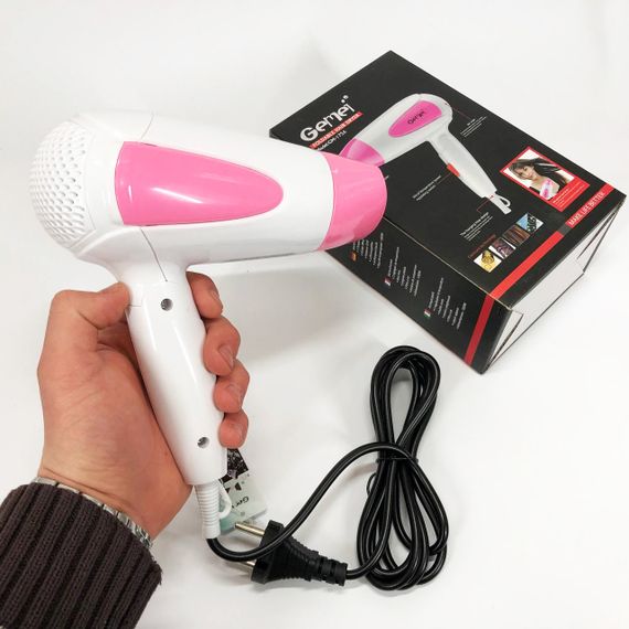 Фен с ионизацией для укладки Gemei GM-1756 1200 Вт, Функциональная щетка для сушки MR-55 | Зображення 9