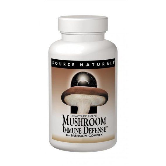 Грибной комплекс Source Naturals Mushroom Immune Defense, 16 Mushroom Complex 60 Tabs