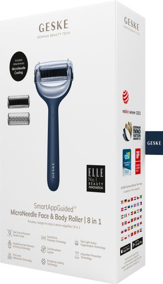 Електронний ролер для обличчя та тіла з мікроголками GESKE MicroNeedle Face&Body Roller 8в1 midnight | Зображення 7
