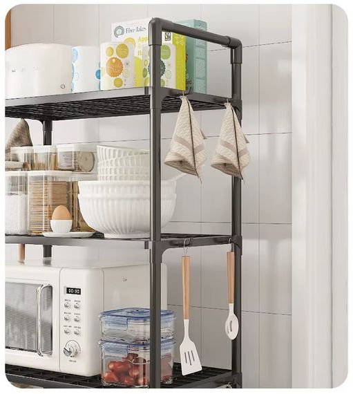 Полиця стелаж для кухні підлогова на 5 ярусів 50х170х30 см Storage rack XL-1330 | Зображення 4