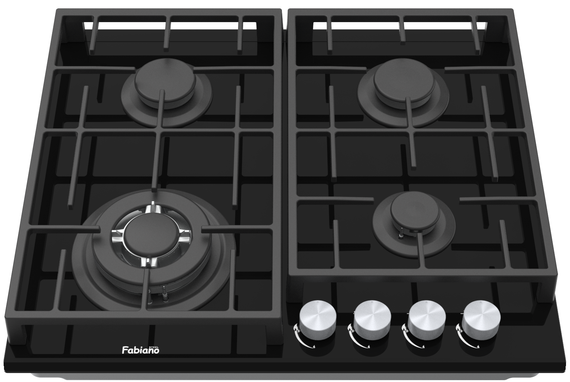Варильна поверхня газова Fabiano FHG 8244 VGHT Black Glass 8111.406.1470