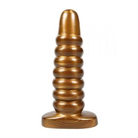 Велика анальна пробка ребриста Chisa Dark Muscle Gold, Золотистый