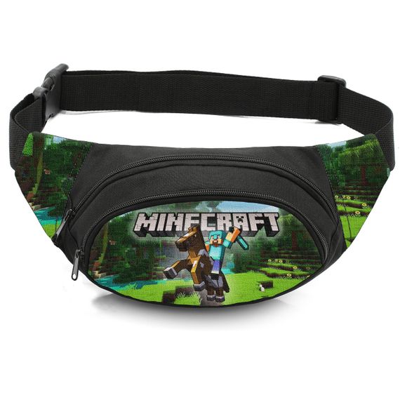 Сумка-бананка детская с принтом Minecraft поясная сумка для мальчика (4509)