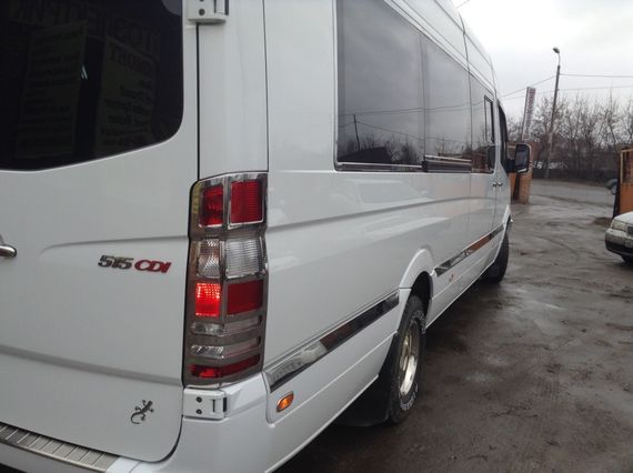Молдинги на дверь (нерж.) Средняя база. Carmos - Турецкая сталь для Mercedes Sprinter 2006-2018 гг | Зображення 5