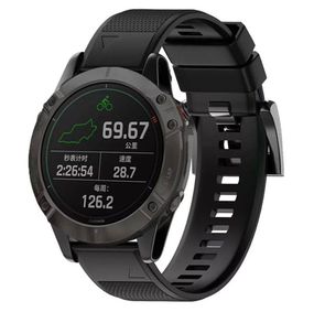 Силіконовий ремінець Primo для годинника Garmin Fenix 5 / 5 Plus / Fenix 6 / 6 Pro - Black