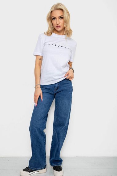 Футболка женская с принтом  -уценка, цвет бело-черный, 238R57376-U | Зображення 1