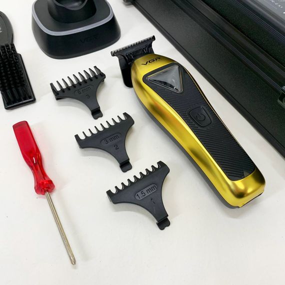 Тример VGR V-994, акумуляторний, мотор MAGLEV VECTOR 3.0, 3 насадки, зарядна станція, кейс | Зображення 9