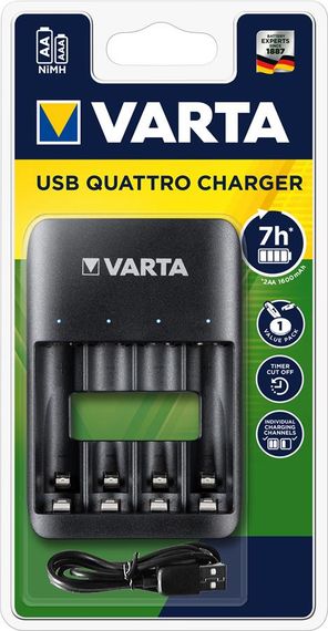 Зарядное устройство  Varta Value USB Quattro Charger pro 4x AA/AAA (57652101401)
