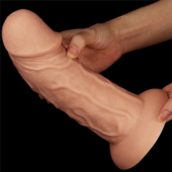 Фалоімітатор значного розміру 9.5'' Realistic Curved Dildo Sex Aura | Зображення 3