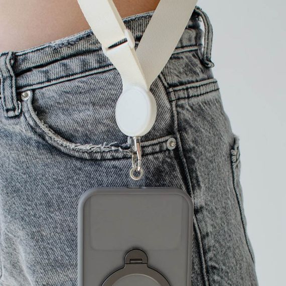 Шнурок для телефона (широкий) 150см White | Зображення 2