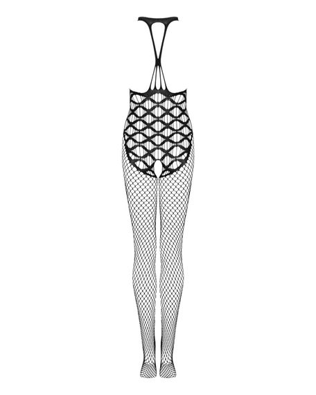 Сітчастий бодістокінг з імітацією боді Obsessive Bodystocking G332 S/M/L, black, з доступом | Зображення 5