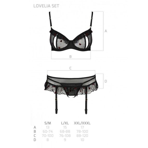 Сексуальний комплект з поясом для панчіх LOVELIA SET black L/XL - Passion, L/XL | Зображення 6