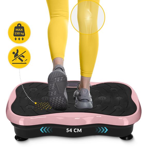 Віброплатформа для тренувань 4FIZJO Ultra+ з пультом та еспандерами Black/Pink (P-5905973402880) | Зображення 7