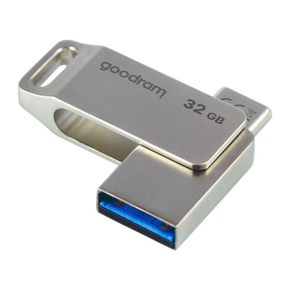 USB флеш накопичувач Goodram 32GB ODA3 Silver USB 3.0 / Type-C (ODA3-0320S0R11) | Зображення 2