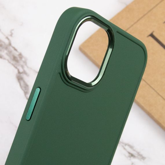 TPU чехол Bonbon Metal Style для Apple iPhone 12 Pro Max (6.7") Силикон, Зеленый / Army green | Зображення 4