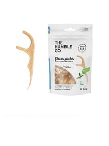 Флос дентальний Humble (DFP8007) з одинарною ниткою, з кукурудзяного крохмалю, з гострою ручкою, світлий, 50шт.