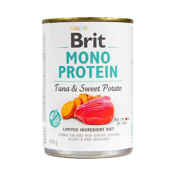 Влажный корм Brit Mono Protein Tuna &amp; Sweet Potato для собак, с тунцом и бататом, 400 г