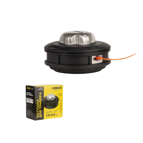 Катушка до садового тримера полуавтоматична M10*1,25мм металева кнопка SIGMA | Зображення 1