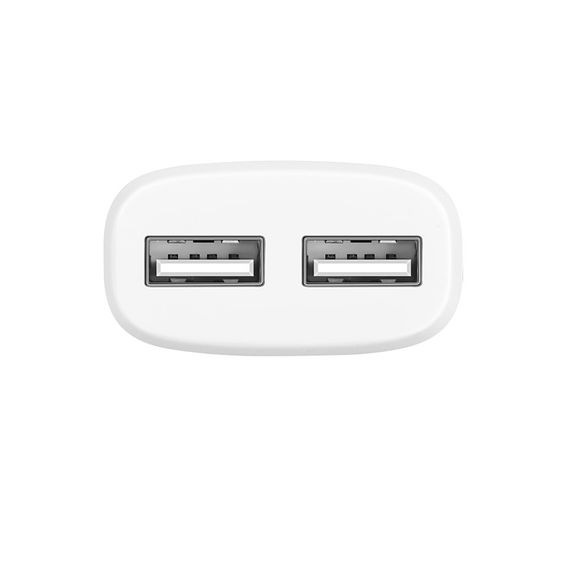 Набір СЗУ HOCO C12 Smart+кабель Micro, 2xUSB, 2.4A, кабель 1м, White, Blister | Зображення 3