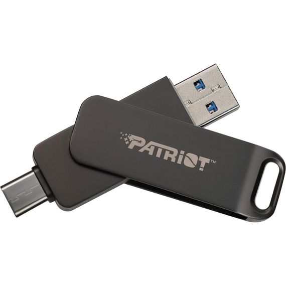 USB флеш накопичувач Patriot 128GB Rage R550 Matte Black USB 3.2/Type-C (PE128GR550DSAD) | Зображення 3