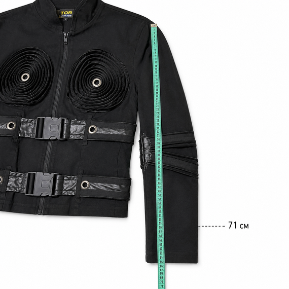 Мужская куртка ANDRE в стиле Cyberpunk / Techwear - Черная, Размер L (Водотталкивающая) | Зображення 1