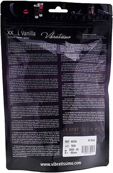 Презервативы - Vibratissimo XX... L Vanilla, 60 мм, 50 шт. sexstyle | Зображення 3